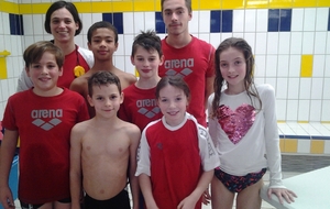 Interclubs - 24 janvier 2016
Bravo à nos jeunes nageuses, nageurs et à leur entraîneur, Cécilia 
